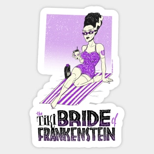 Tiki Frankenstein Bride Sticker